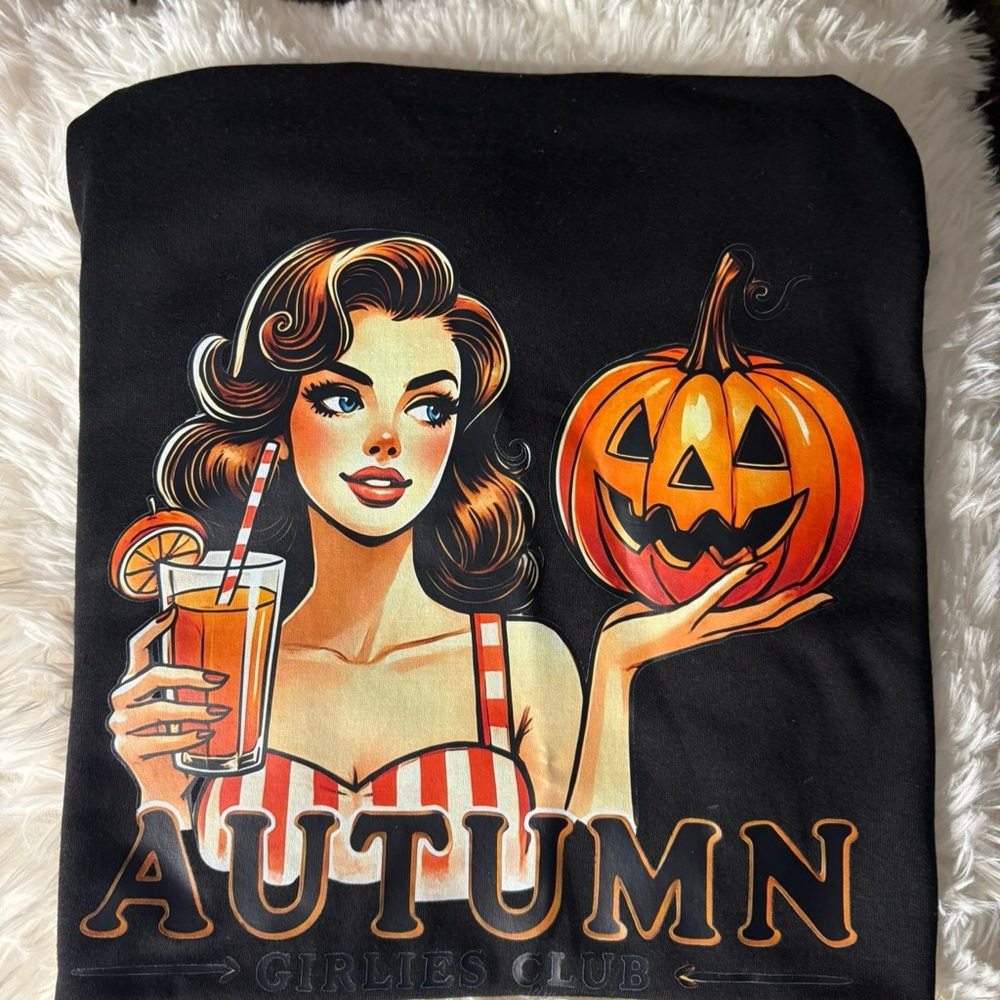 Black Autumn Graphic Tee